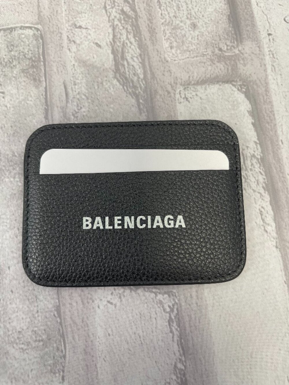 Balenciaga Cash Card Holder in Grained Calfskin - Black - NWOT